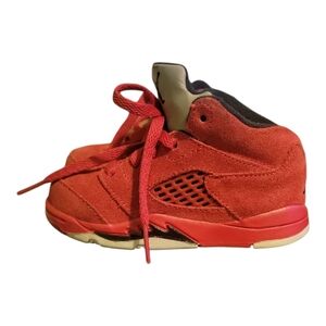 Jordan Kids Red Suede Sneakers